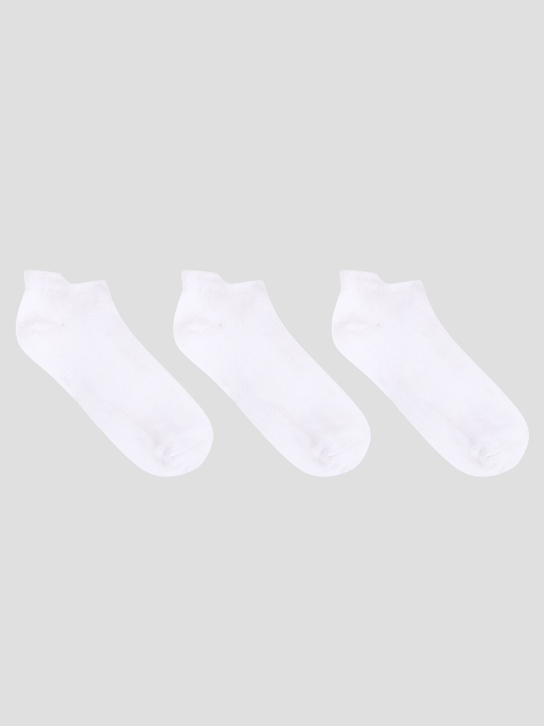 

TOFFCRAFT Men Pack Of 3 Cotton Anti-Odour Ankle-Length Socks, White
