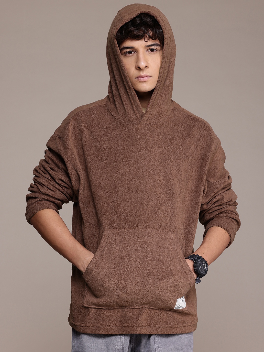 

The Roadster Lifestyle Co. Sherpa Hooded Sweatshirt, Brown