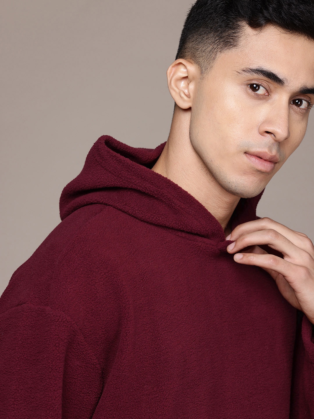 The Roadster Lifestyle Co. Fleece Hooded Sweatshirt, Maroon