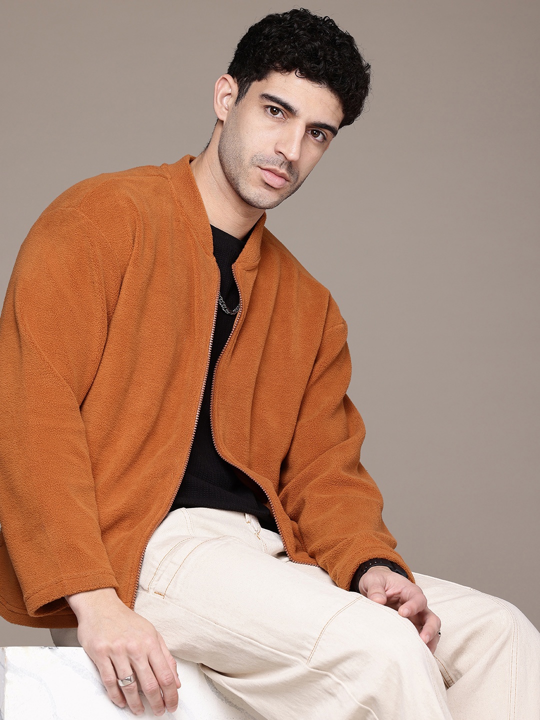 

The Roadster Life Co. Mock Collar Sweatshirt, Orange