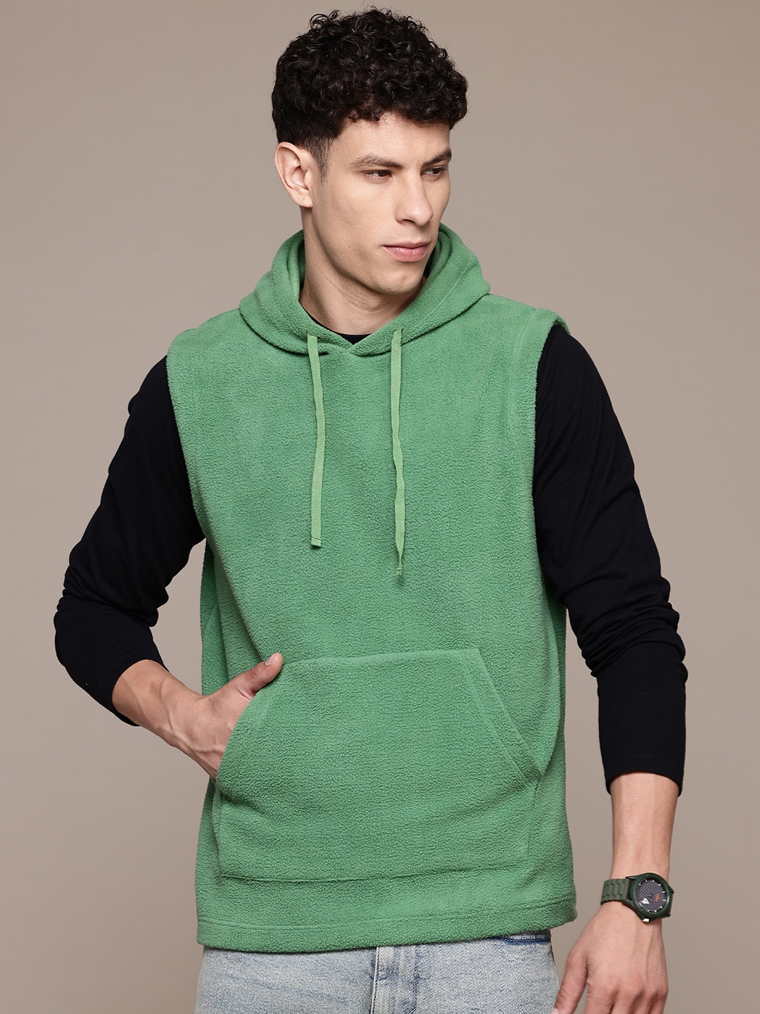 

The Roadster Lifestyle Co. Sherpa Hooded Sweatshirt, Green