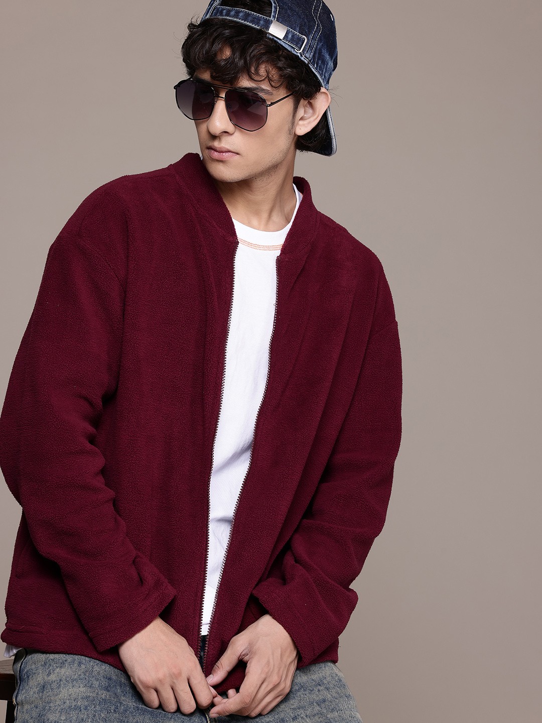 

Roadster Drop-Shoulders Sweatshirt, Maroon