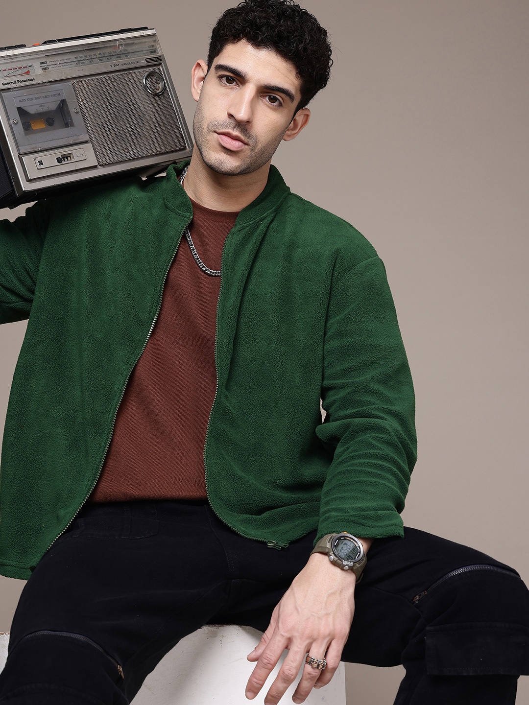 

The Roadster Life Co. Mock Collar Sweatshirt, Green