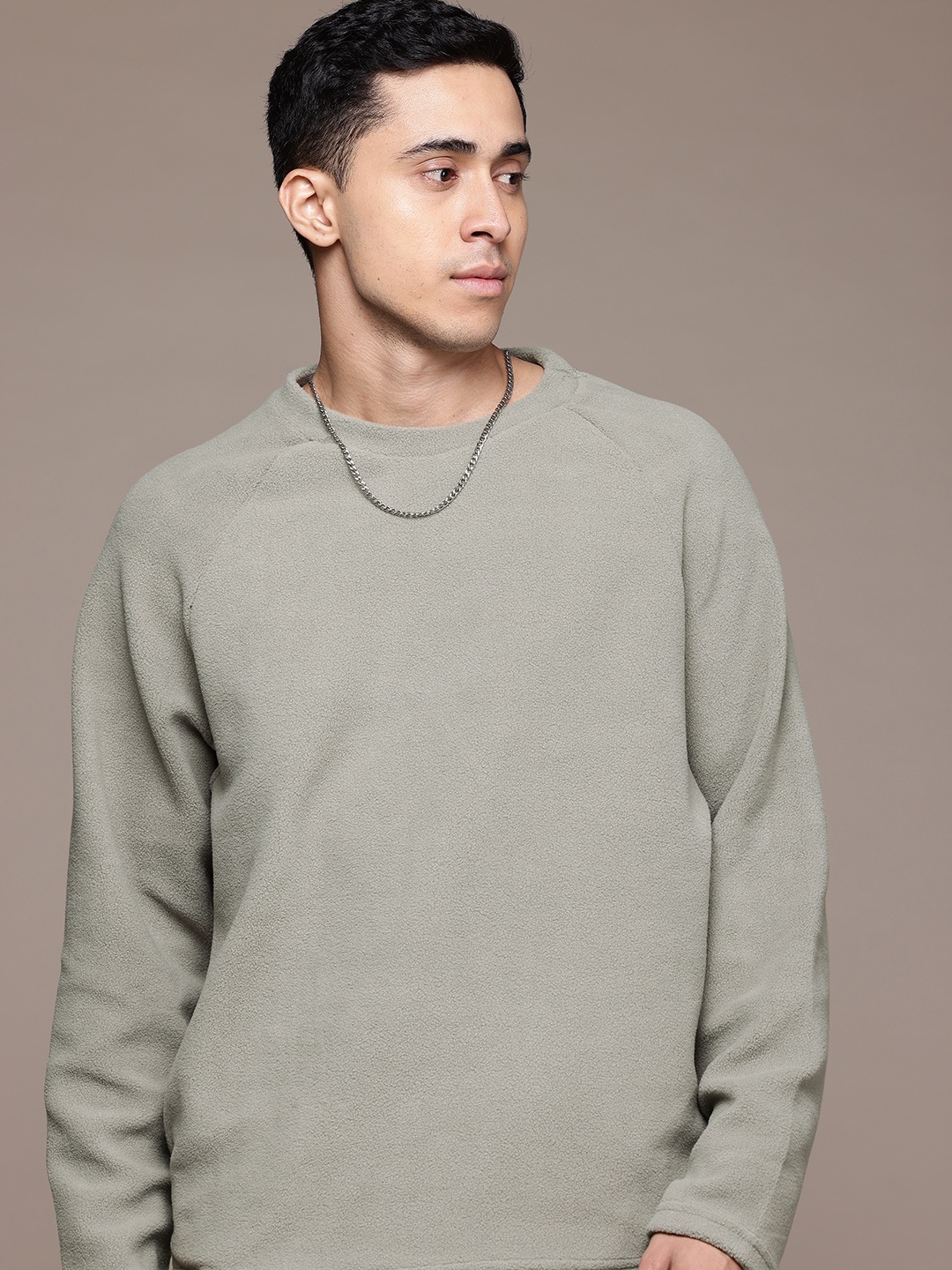 

The Roadster Lifestyle Co. Regular Sweatshirt With Fleece Detail, Green