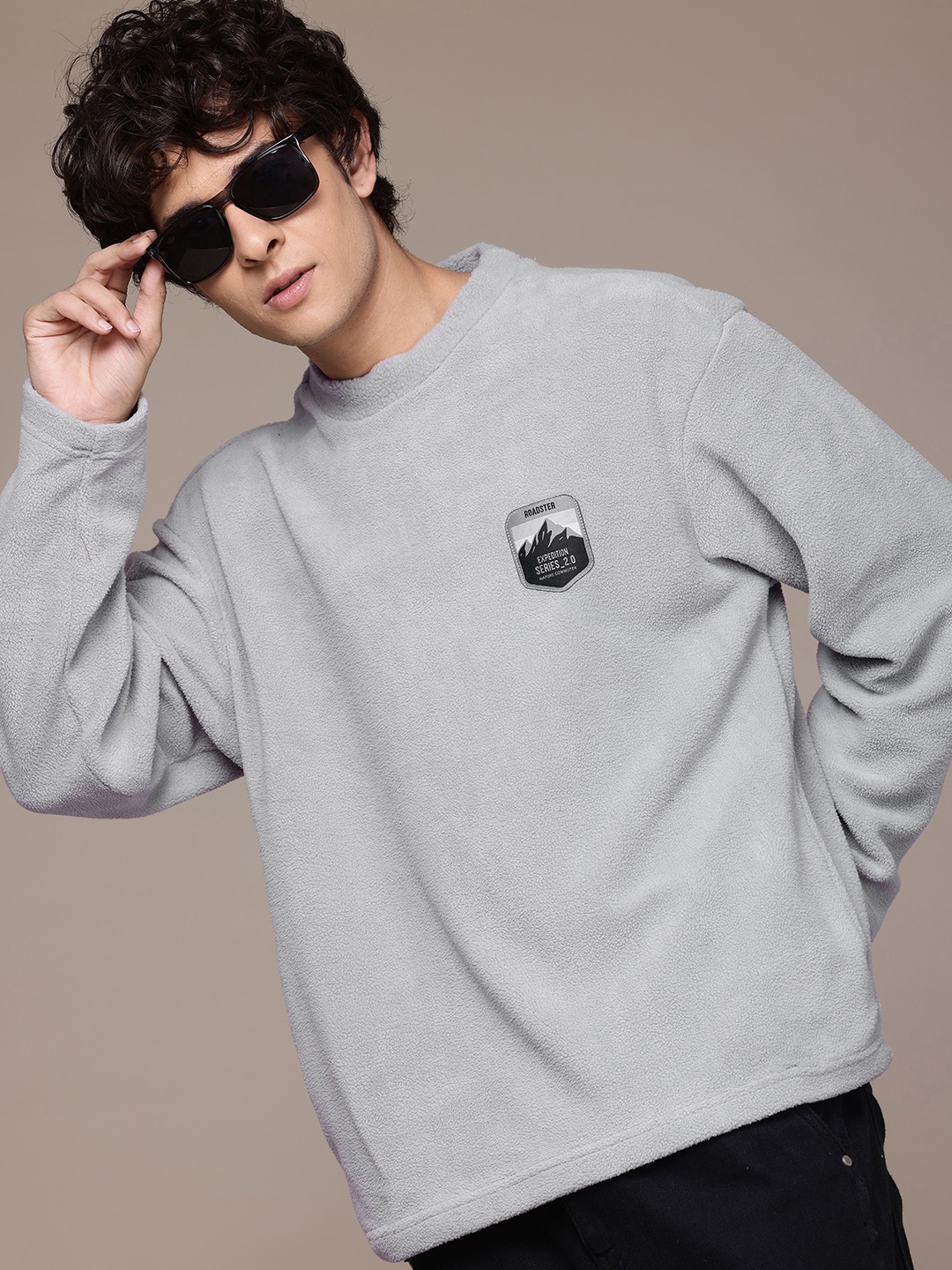 

Roadster The Lifestyle Co. Fleece Round Neck Sweatshirt, Grey