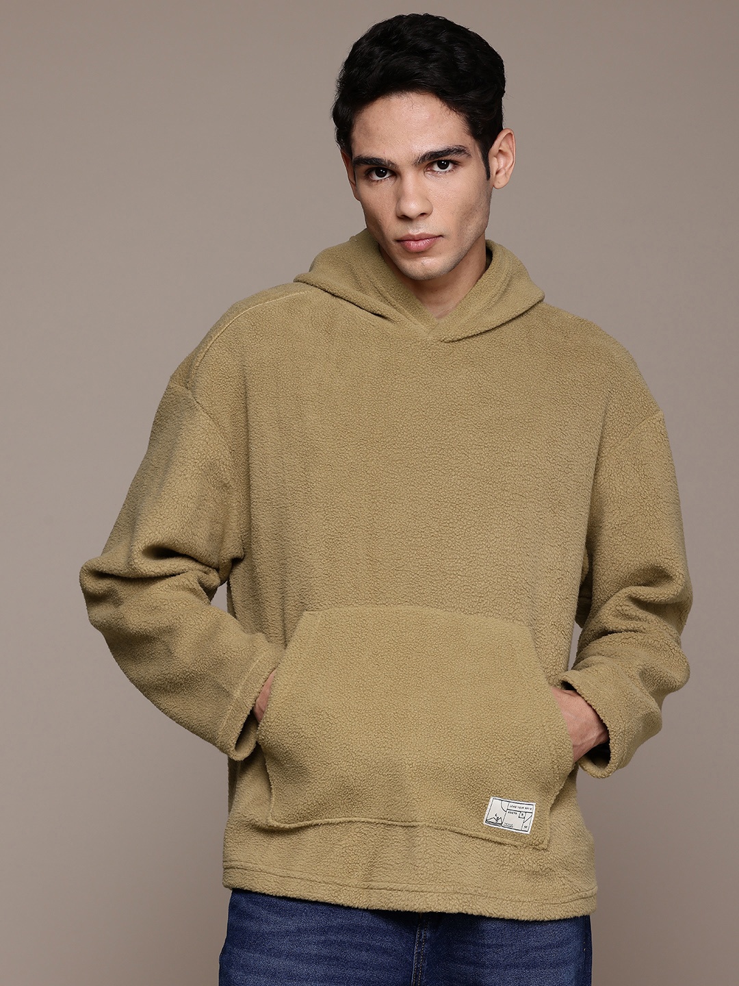 

The Roadster Lifestyle Co. Sherpa Hooded Sweatshirt, Taupe