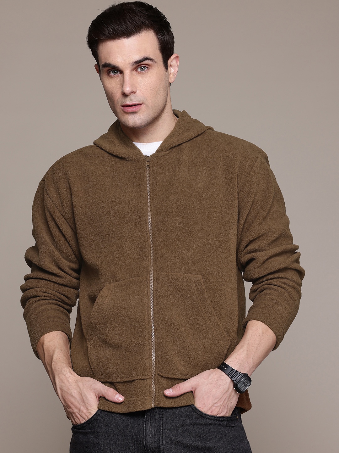

The Roadster Lifestyle Co. Hooded Fleece Sweatshirt, Brown