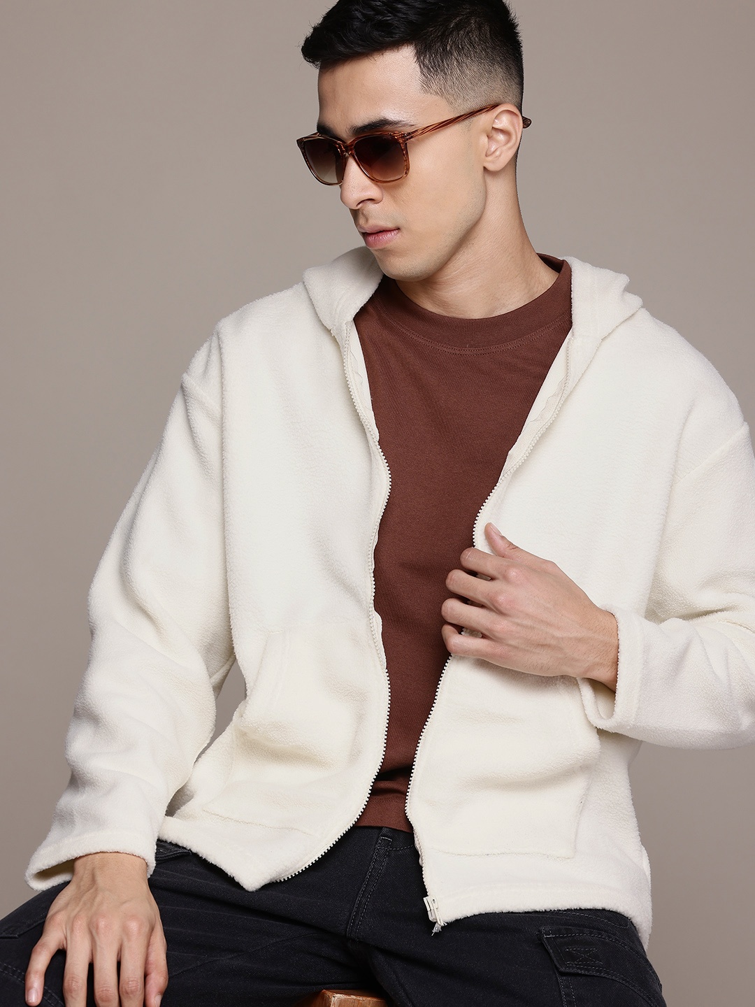 

The Roadster Lifestyle Co. Fleece Hooded Sweatshirt, White