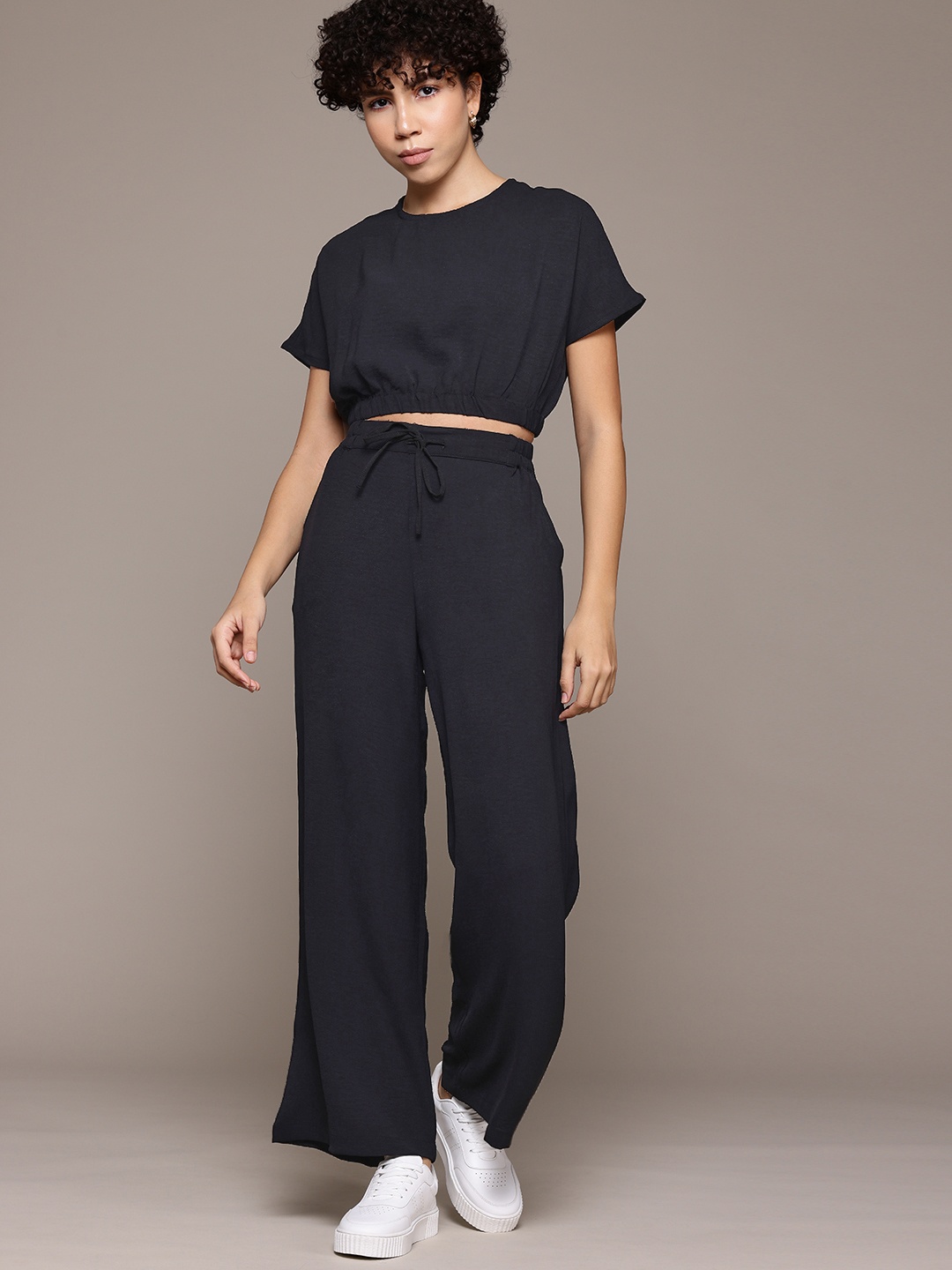 

The Roadster Lifestyle Co. Top With Trousers Co-Ord Set, Black