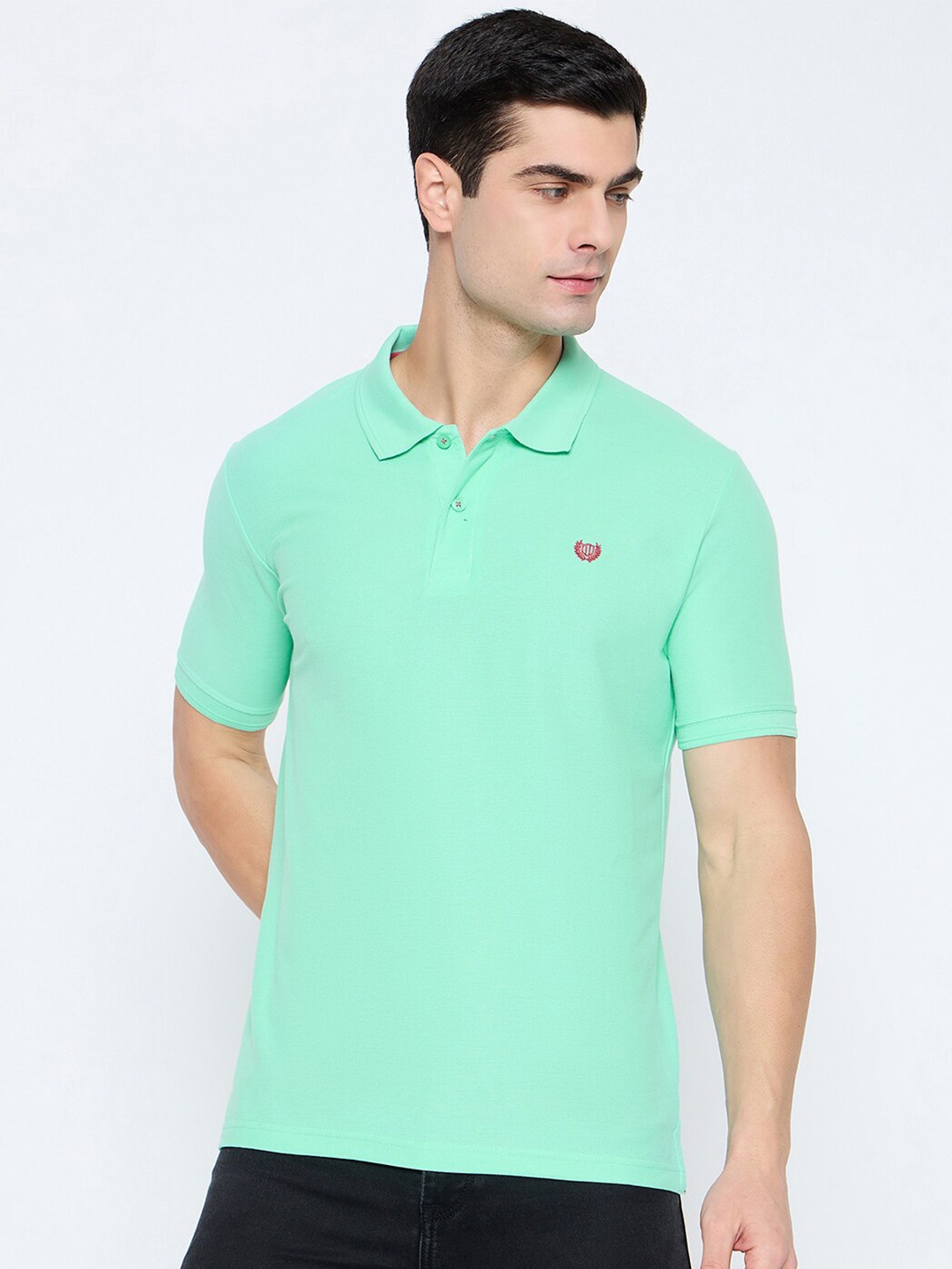 

Duke Polo Collar Short Sleeves Cotton Slim Fit T-shirt, Green