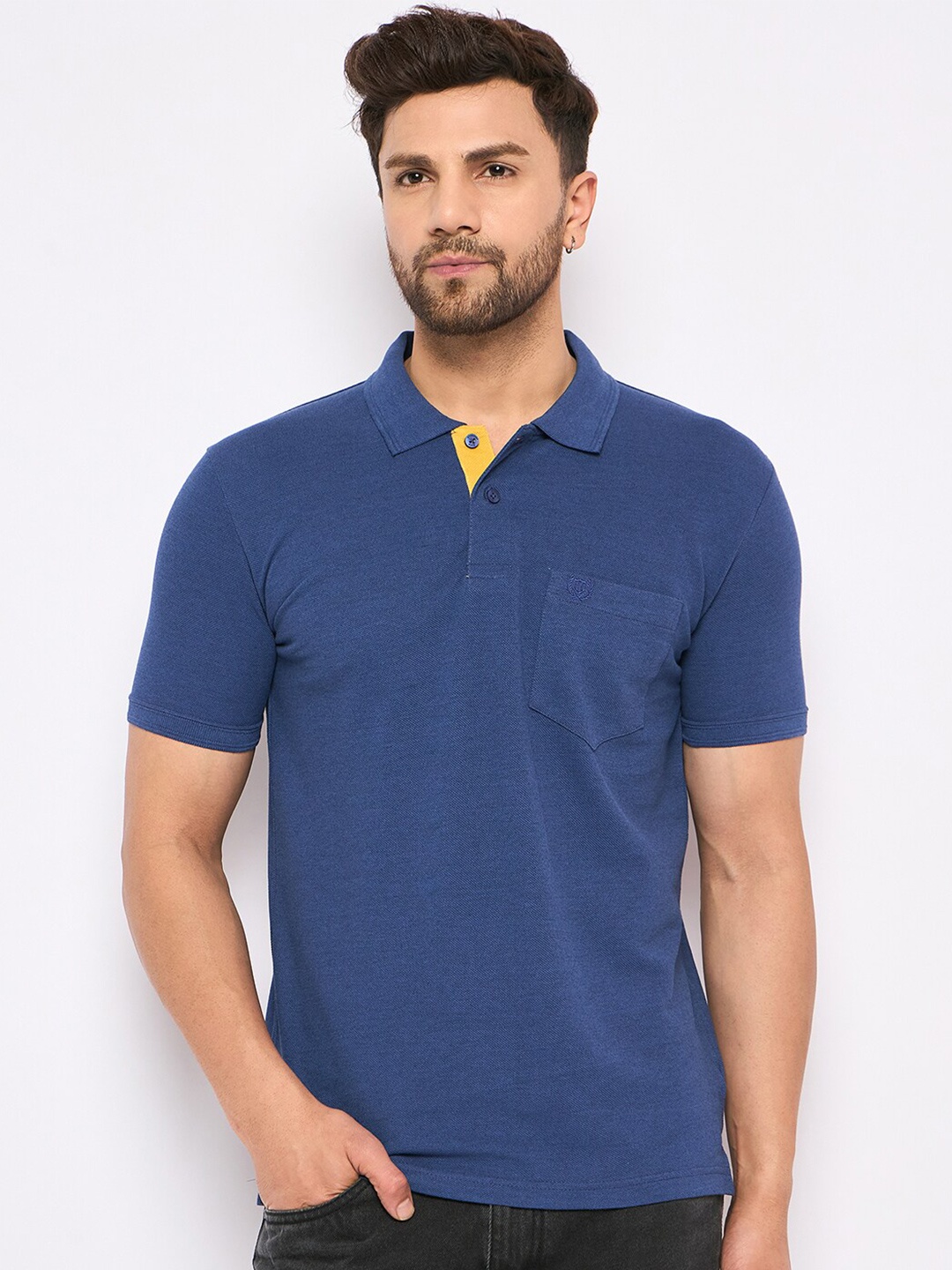 

Duke Polo Collar Cotton T-shirt, Blue