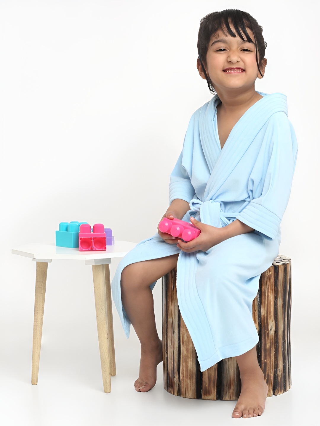 

Creeva Kids Hooded Micro Terry Bath Robe, Blue