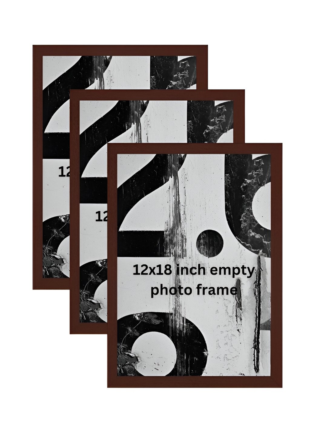 

AbhiKalpya Art Studio-Get a vibe Brown 3 Pieces Wall Photo Frames