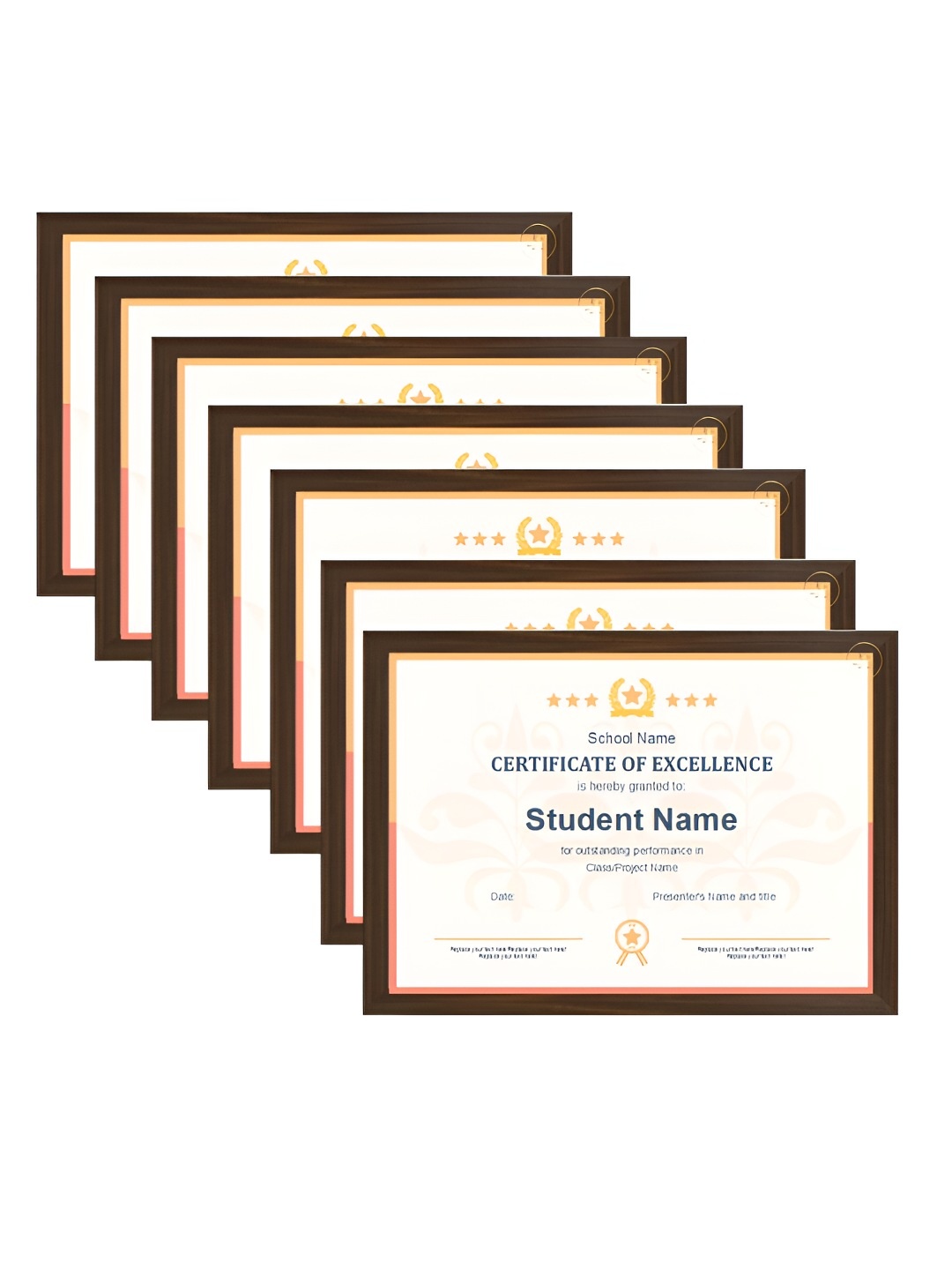 

AbhiKalpya Art Studio-Get a vibe Brown 8 Pieces Wall Photo Frames
