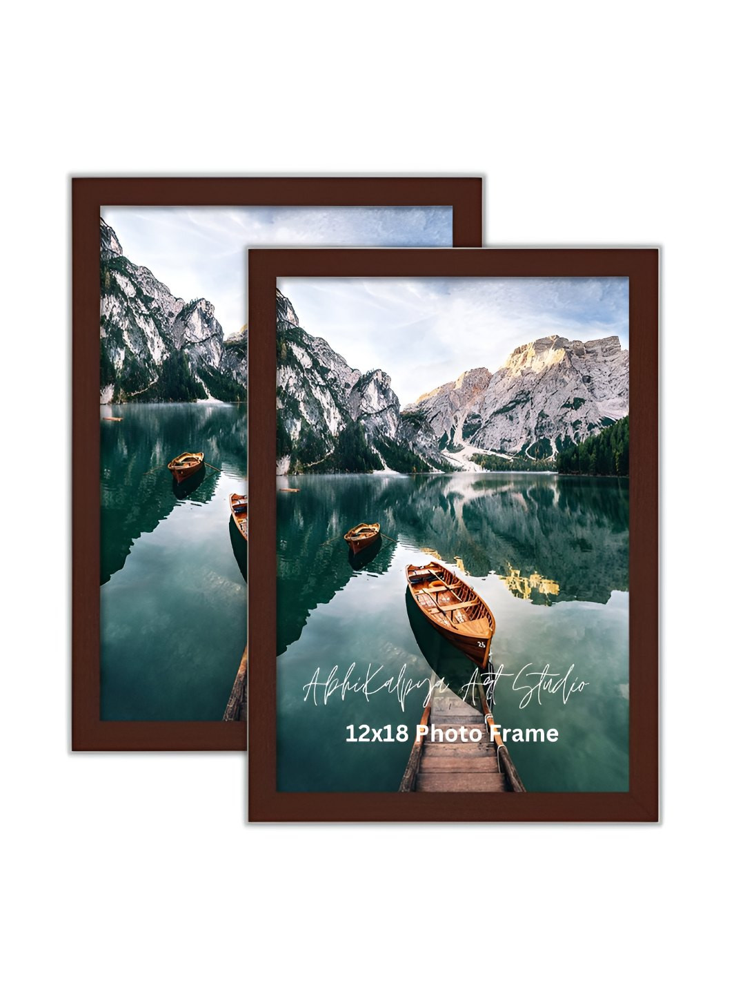 

AbhiKalpya Art Studio-Get a vibe Brown 2 Pieces Wall Photo Frames