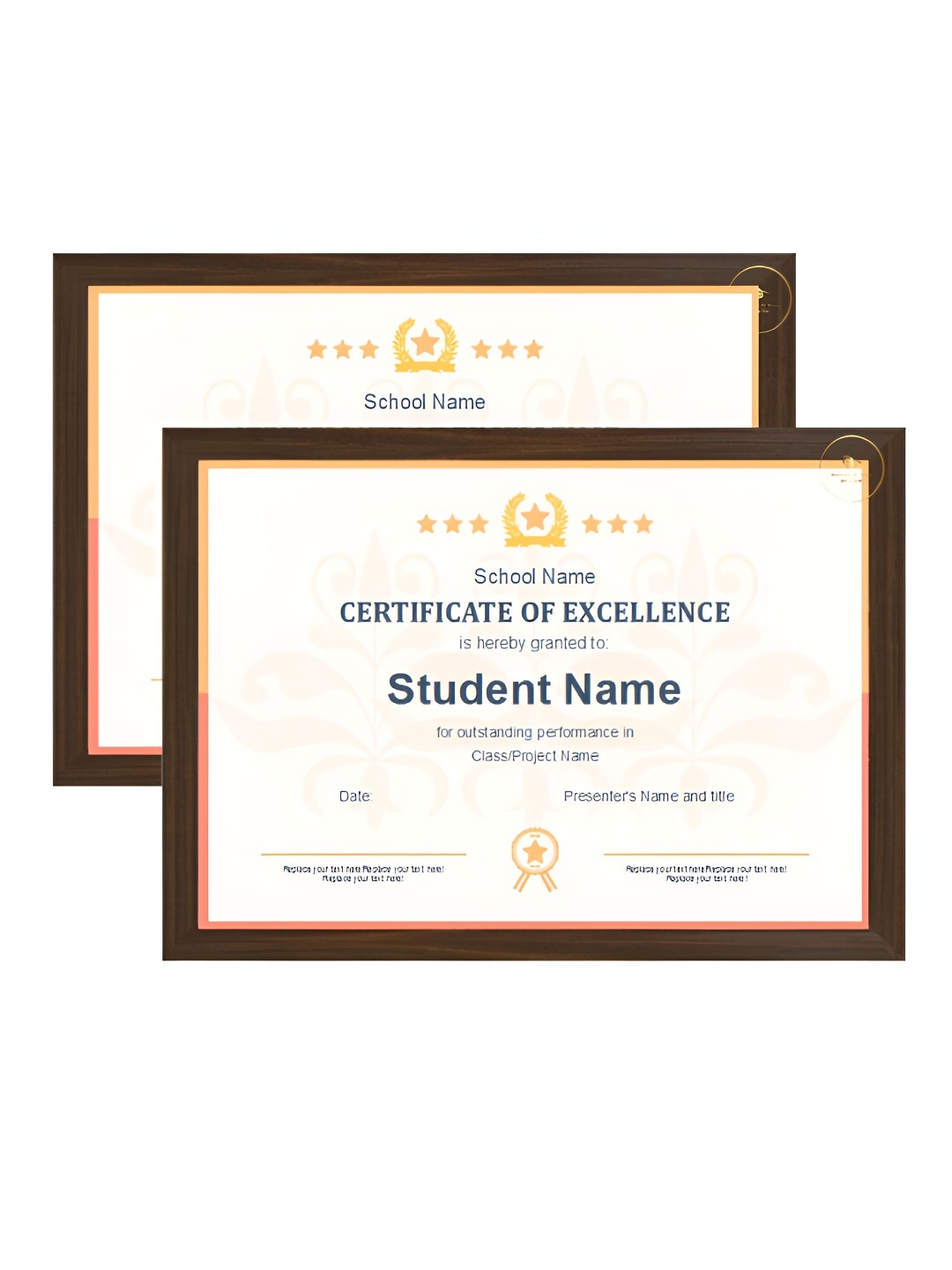 

AbhiKalpya Art Studio-Get a vibe Brown 2 Pieces Plastic Wall Photo Frames