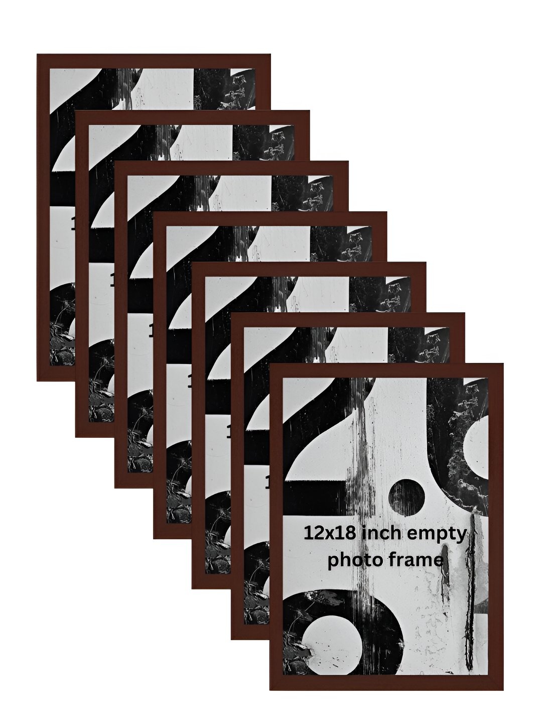 

AbhiKalpya Art Studio-Get a vibe Brown 7 Pieces Wall Photo Frames