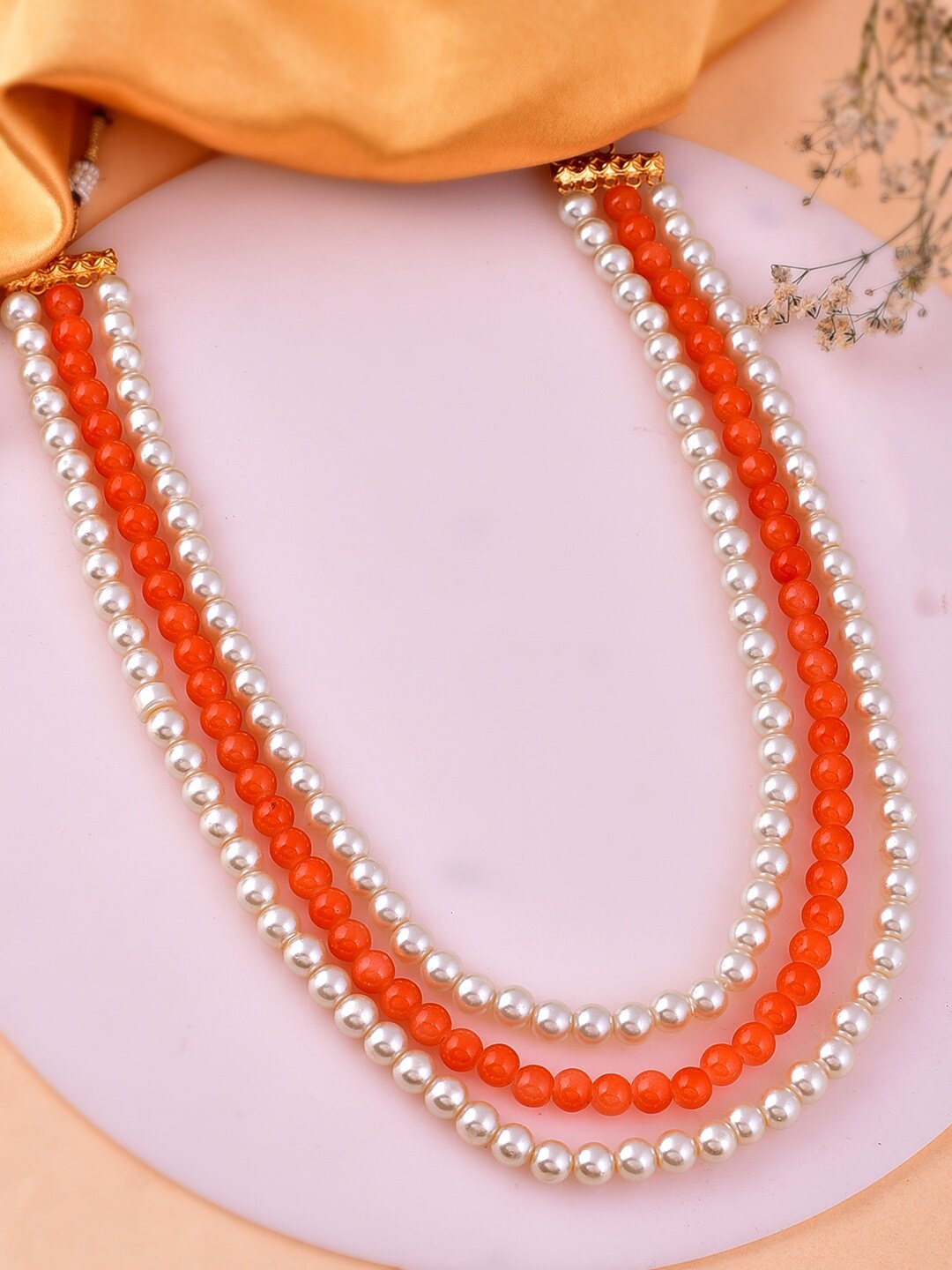 

Silvermerc Designs Men Copper Gold-Plated Layered Necklace