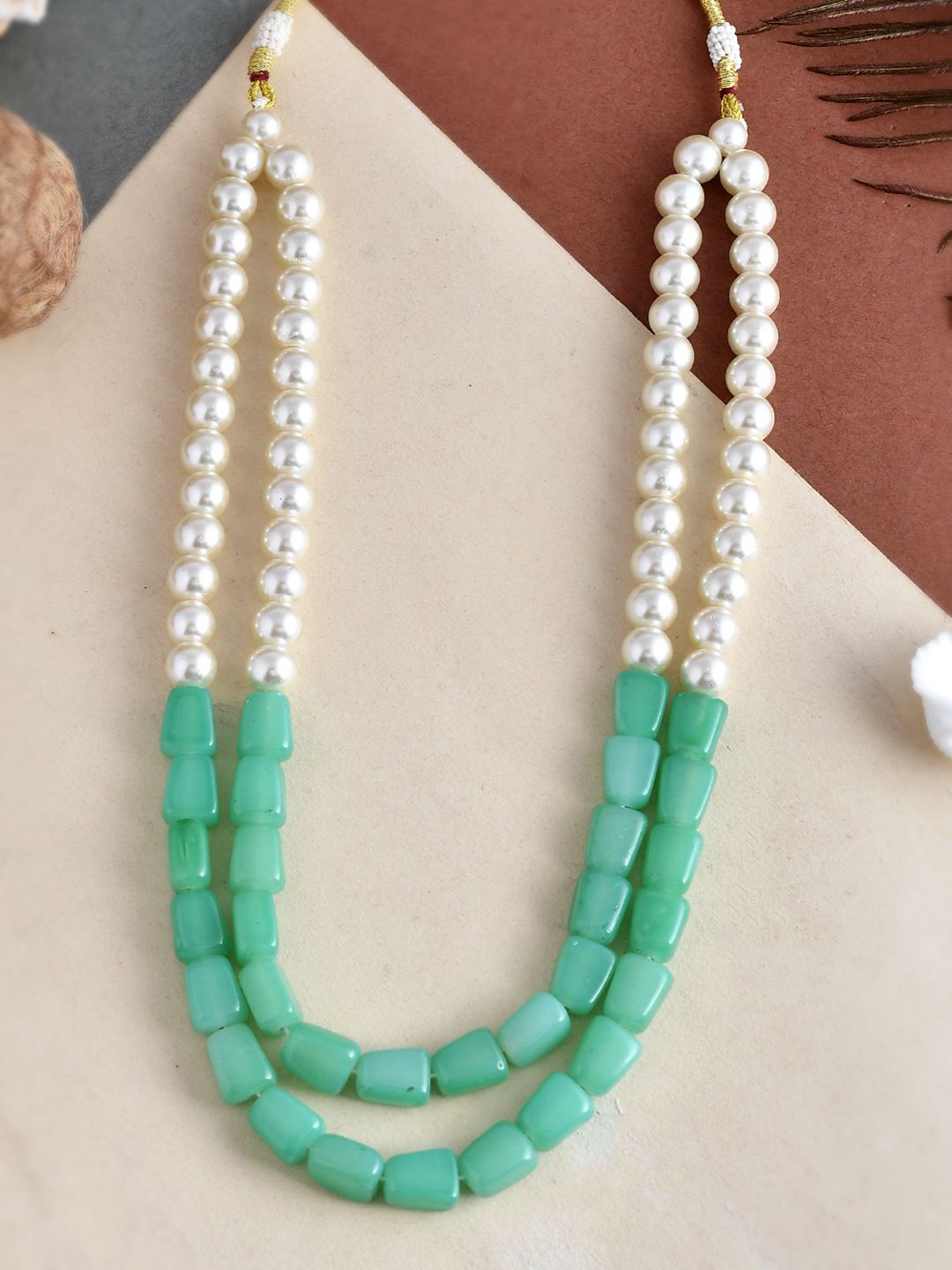 

Silvermerc Designs Gold-Plated Pearl Beaded Necklace
