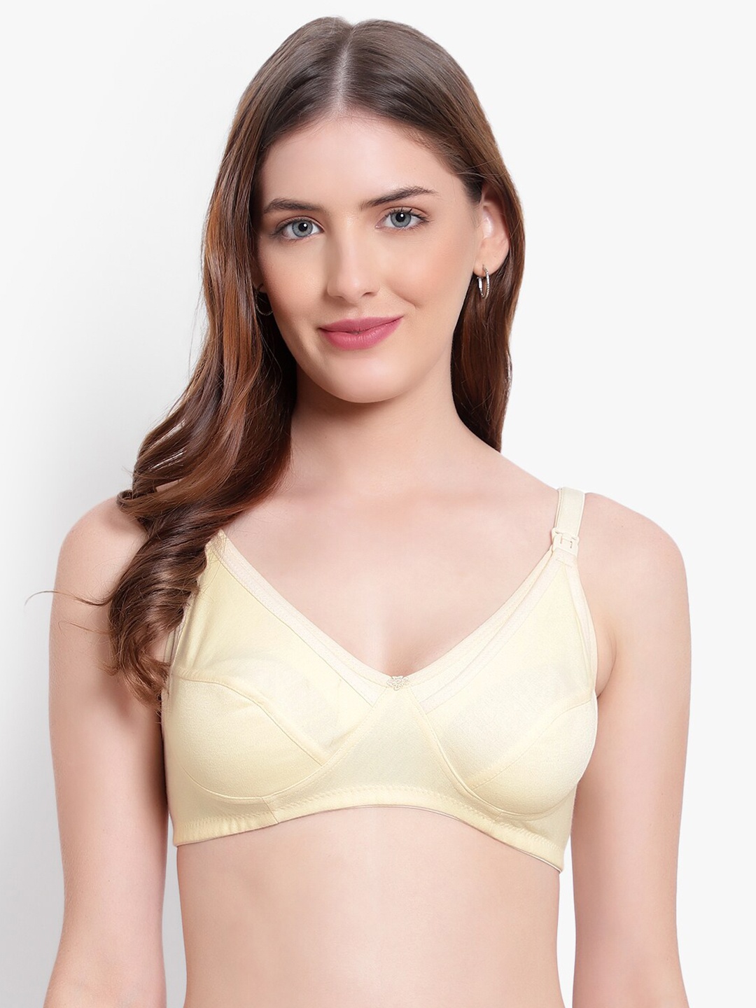 

Bruchi CLUB Full Coverage Non Padded Maternity Bra With All Day Comfort, Cream