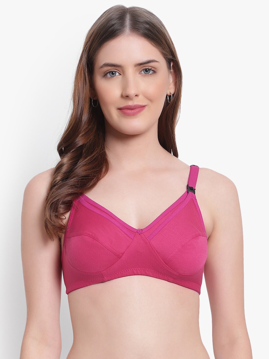 

Bruchi CLUB Full Coverage Non Padded Maternity Bra With All Day Comfort, Pink