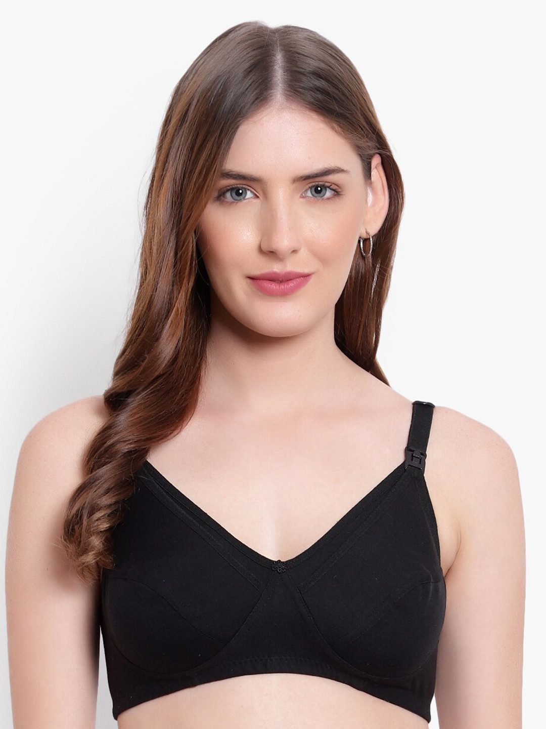 

Bruchi CLUB Full Coverage Non Padded Maternity Bra With All Day Comfort, Black