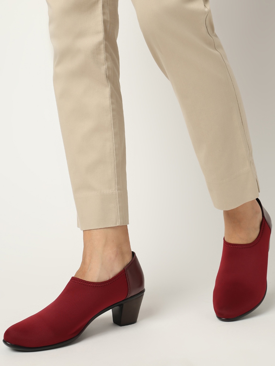 

Marc Loire Block Heeled Pumps, Maroon