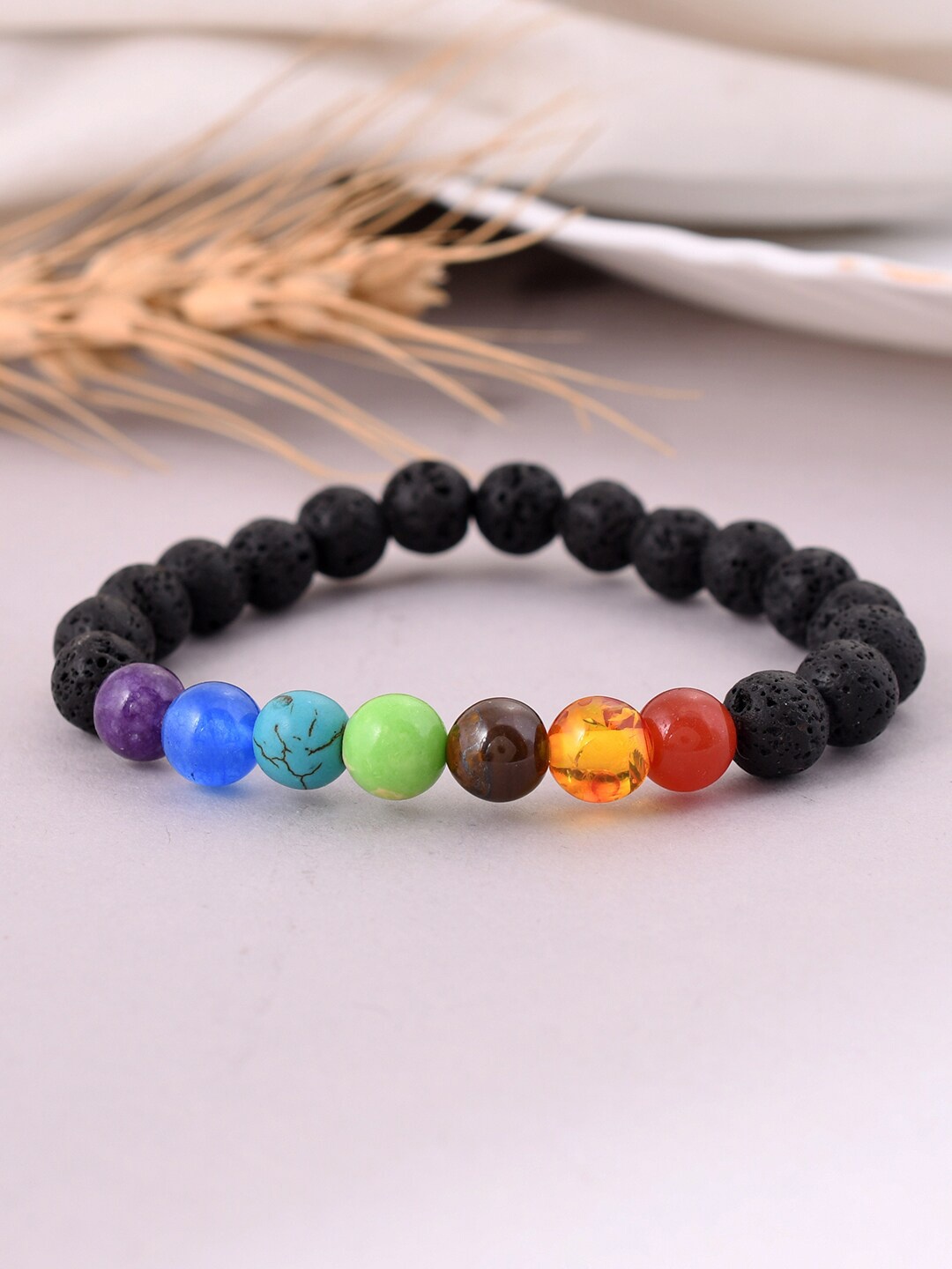 

Silvermerc Designs Onyx Elasticated Bracelet, Black