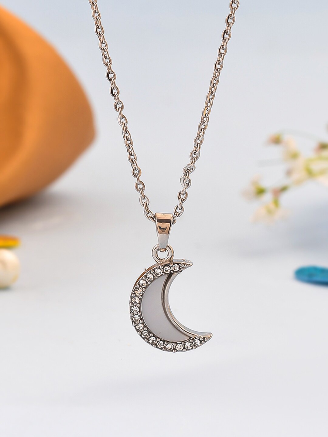 

Silvermerc Designs Copper Rose Gold-Plated Necklace, Silver