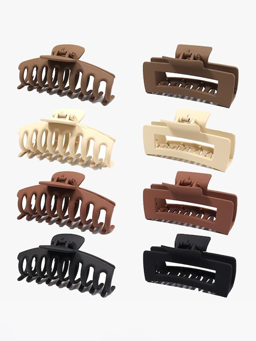 

Xivir Set Of 8 Claw Clips, Brown