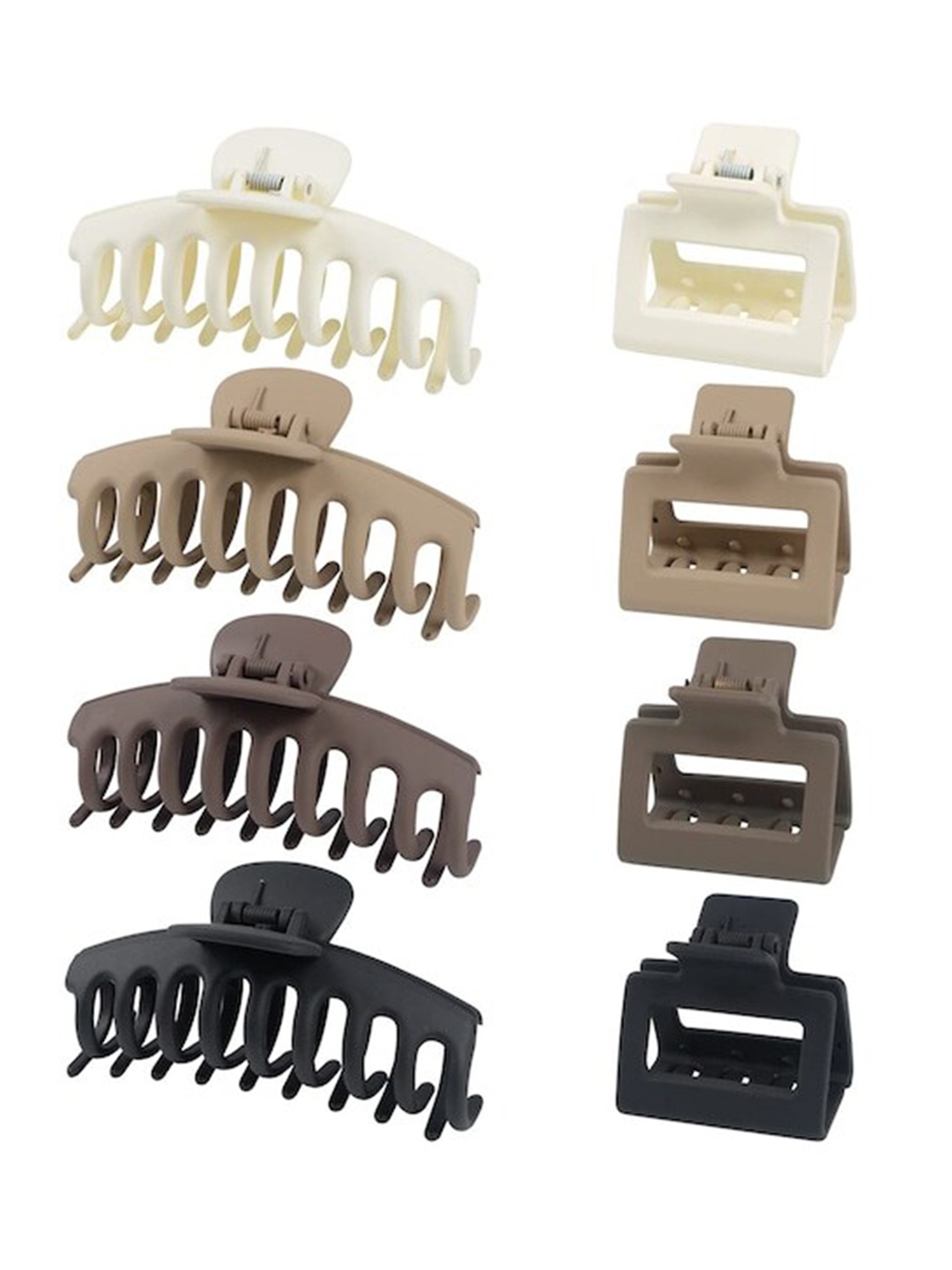 

Xivir Set Of 8 Claw Clips, Black
