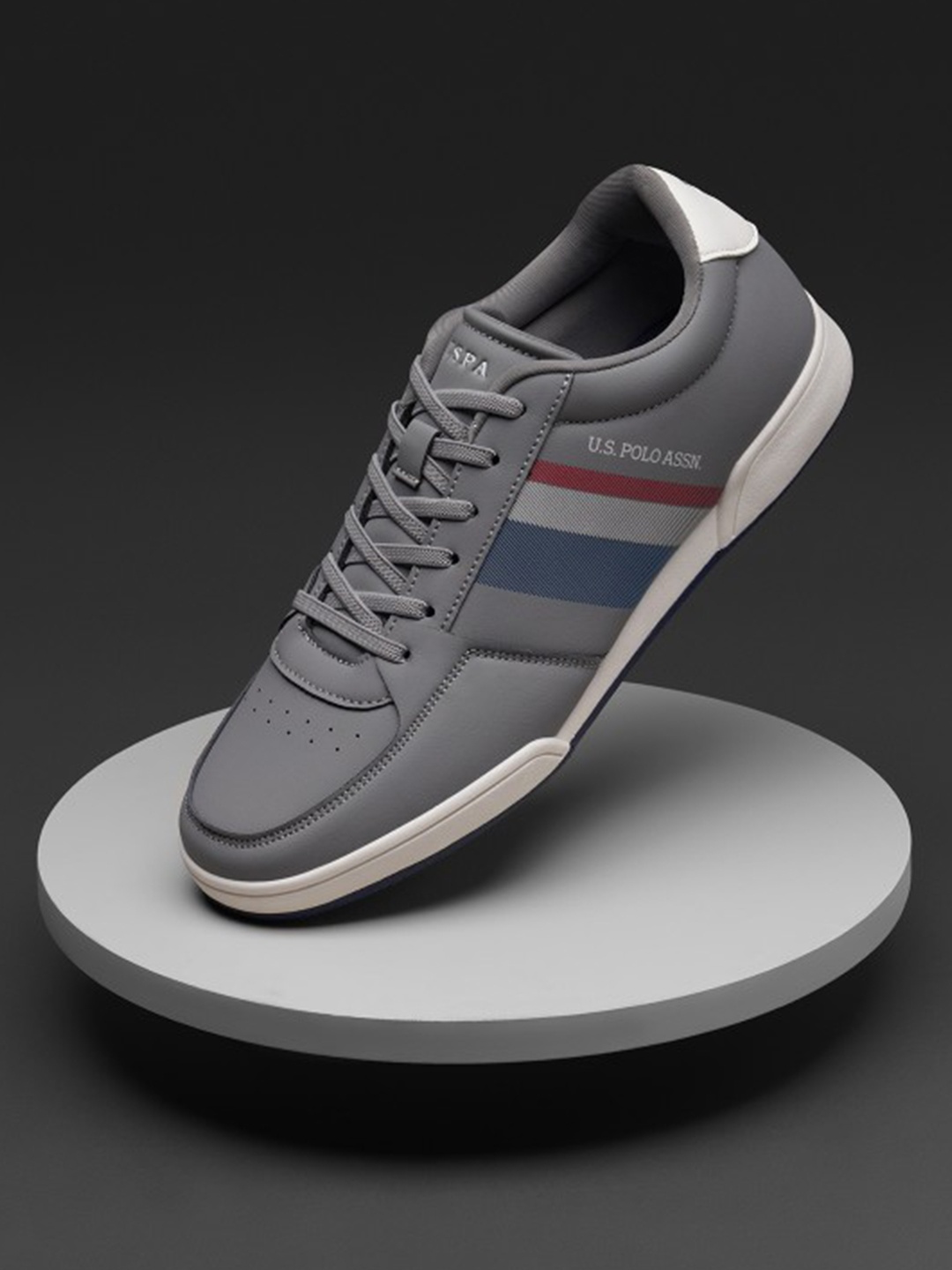 

U.S. Polo Assn. Men Round Toe Sneakers, Grey