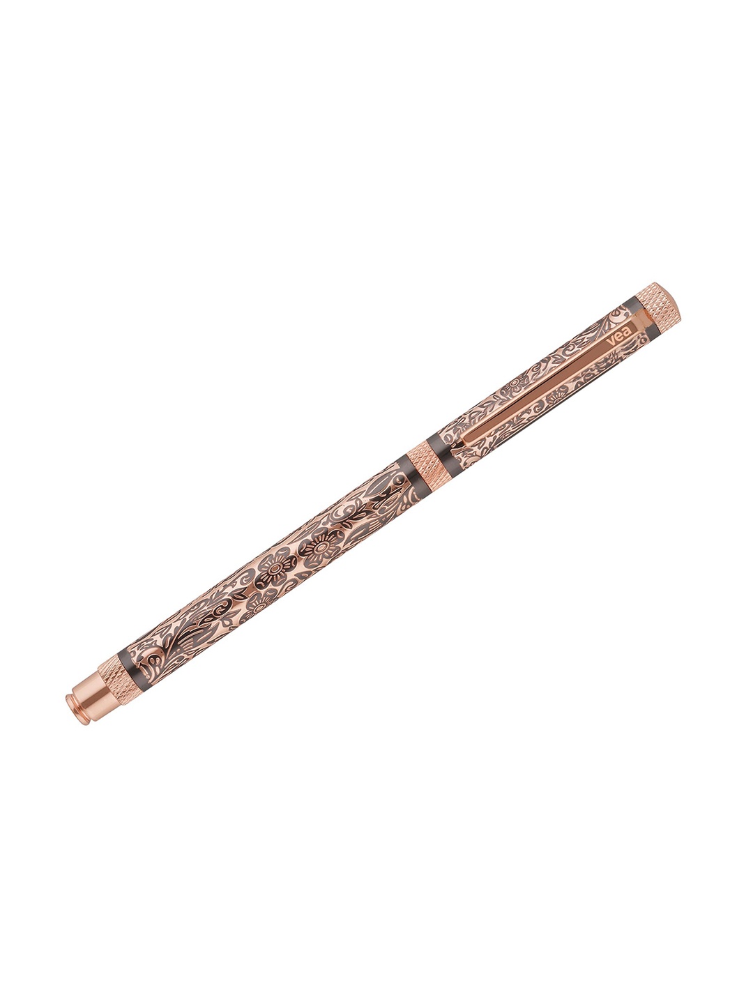 

VEA Floral Engraved Matt Finish Rollerball Pen, Rose gold