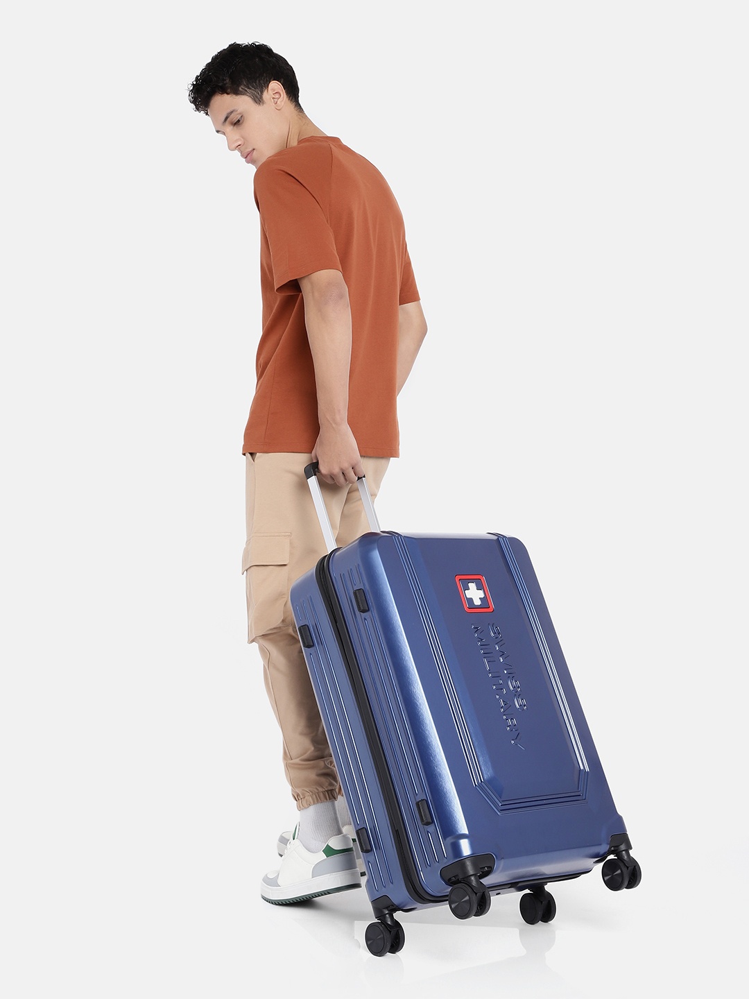 

SWISS MILITARY Sapphire Large Trolley Bag, Navy blue