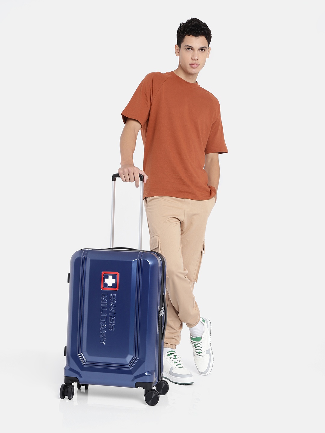 

SWISS MILITARY Sapphire Medium Trolley Bag, Navy blue