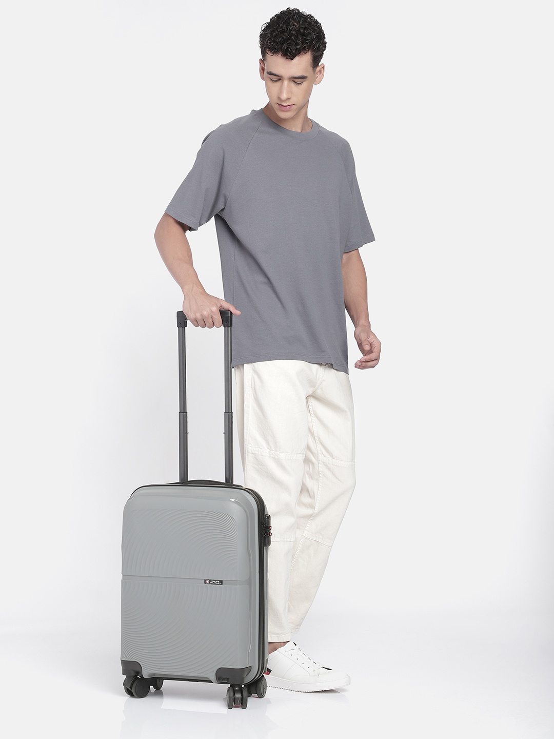 

SWISS MILITARY Twister Cabin Trolley Suitcase, Grey
