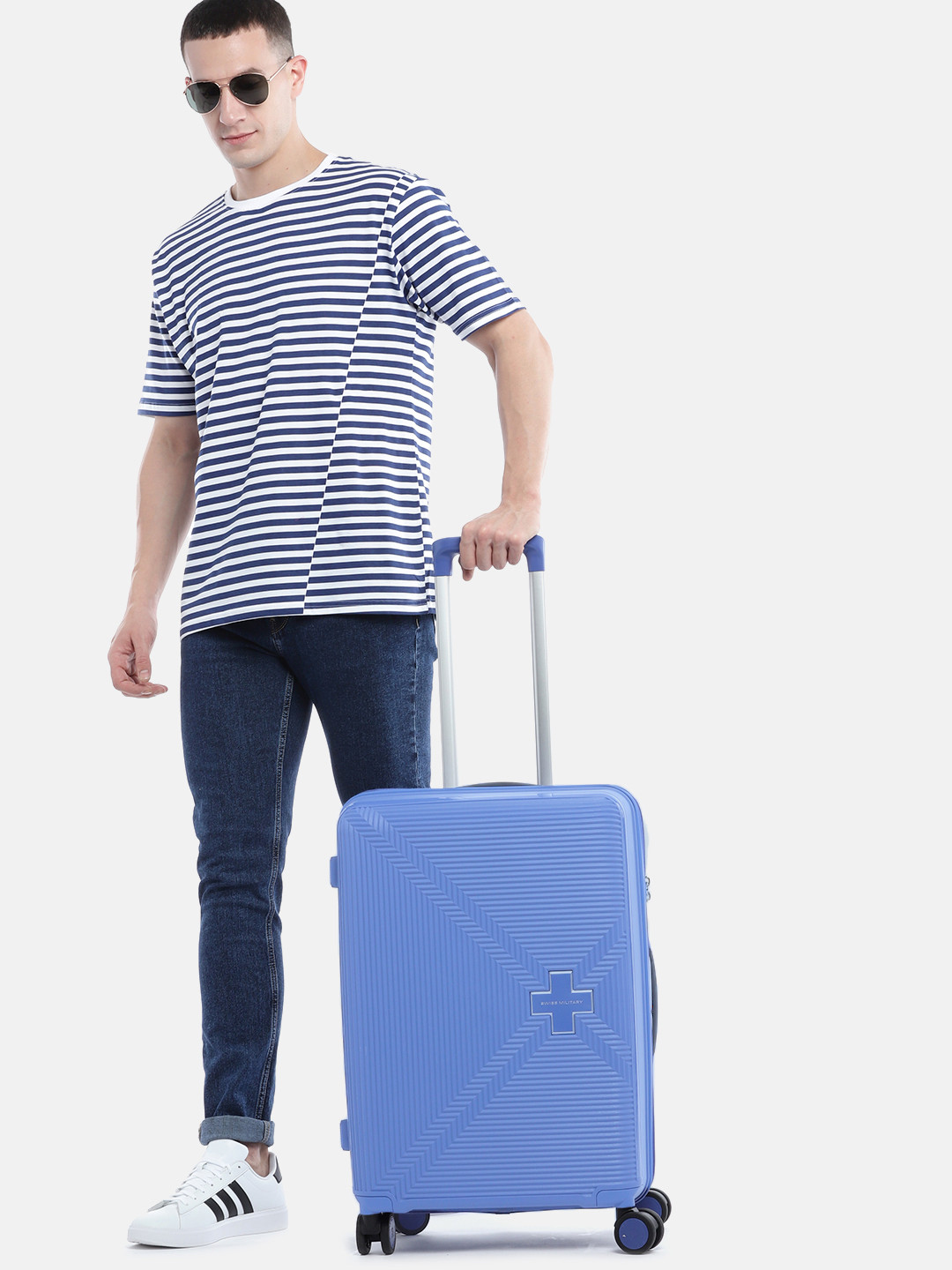 

Swiss Military Maze Medium Trolley Suitcase 82 L, Blue