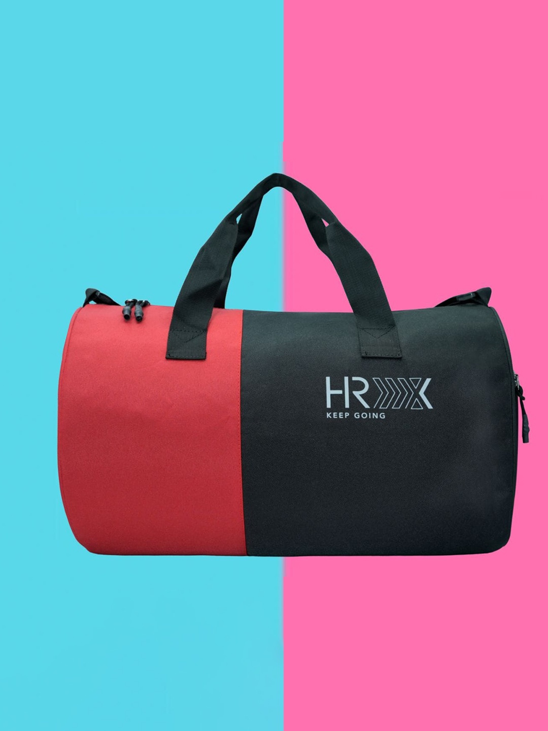 

HRX by Hrithik Roshan Colourblocked Medium Duffel Bag, Red