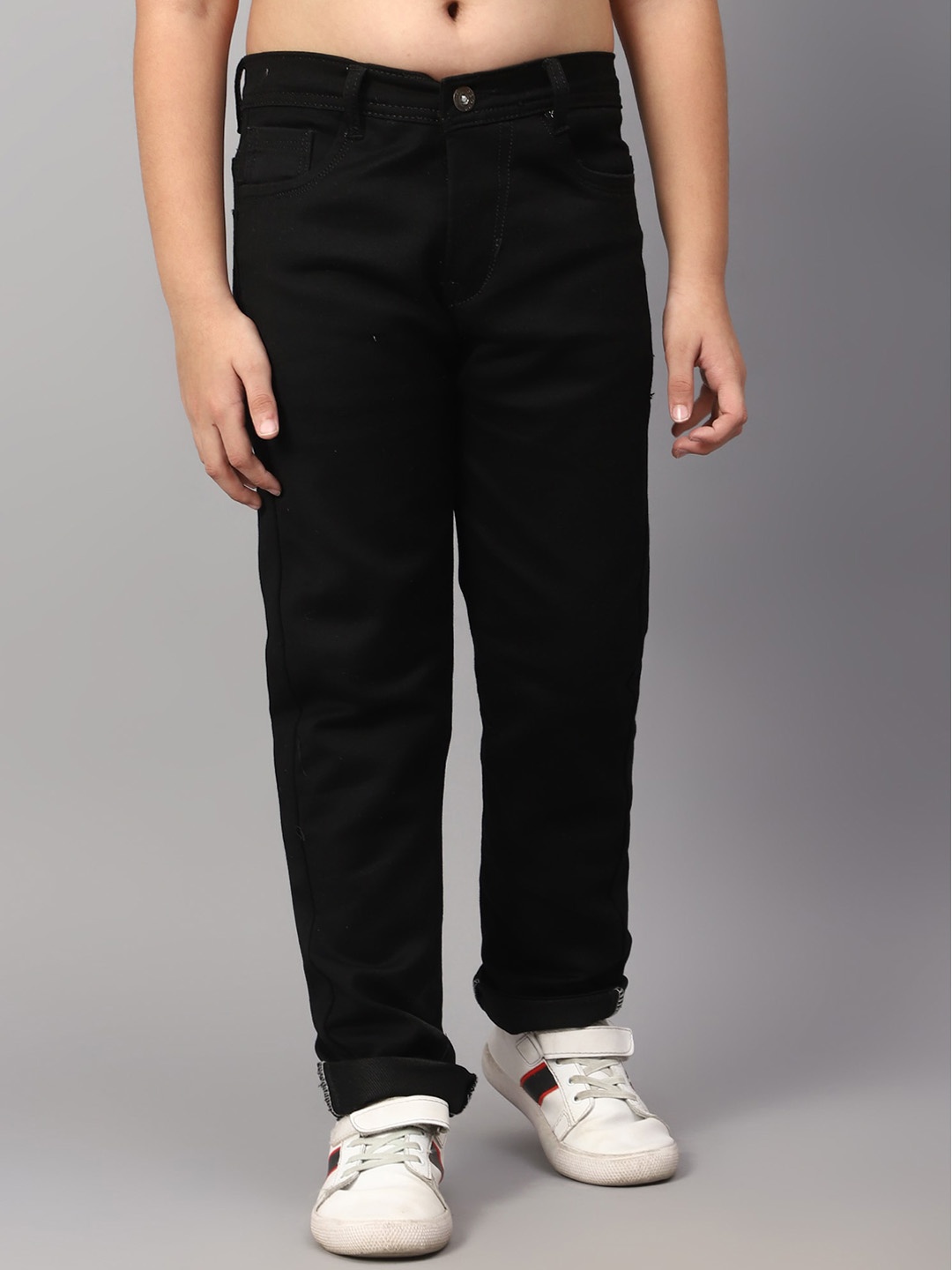 

BAESD Boys Mid Rise Clean Look Cotton Jeans, Black