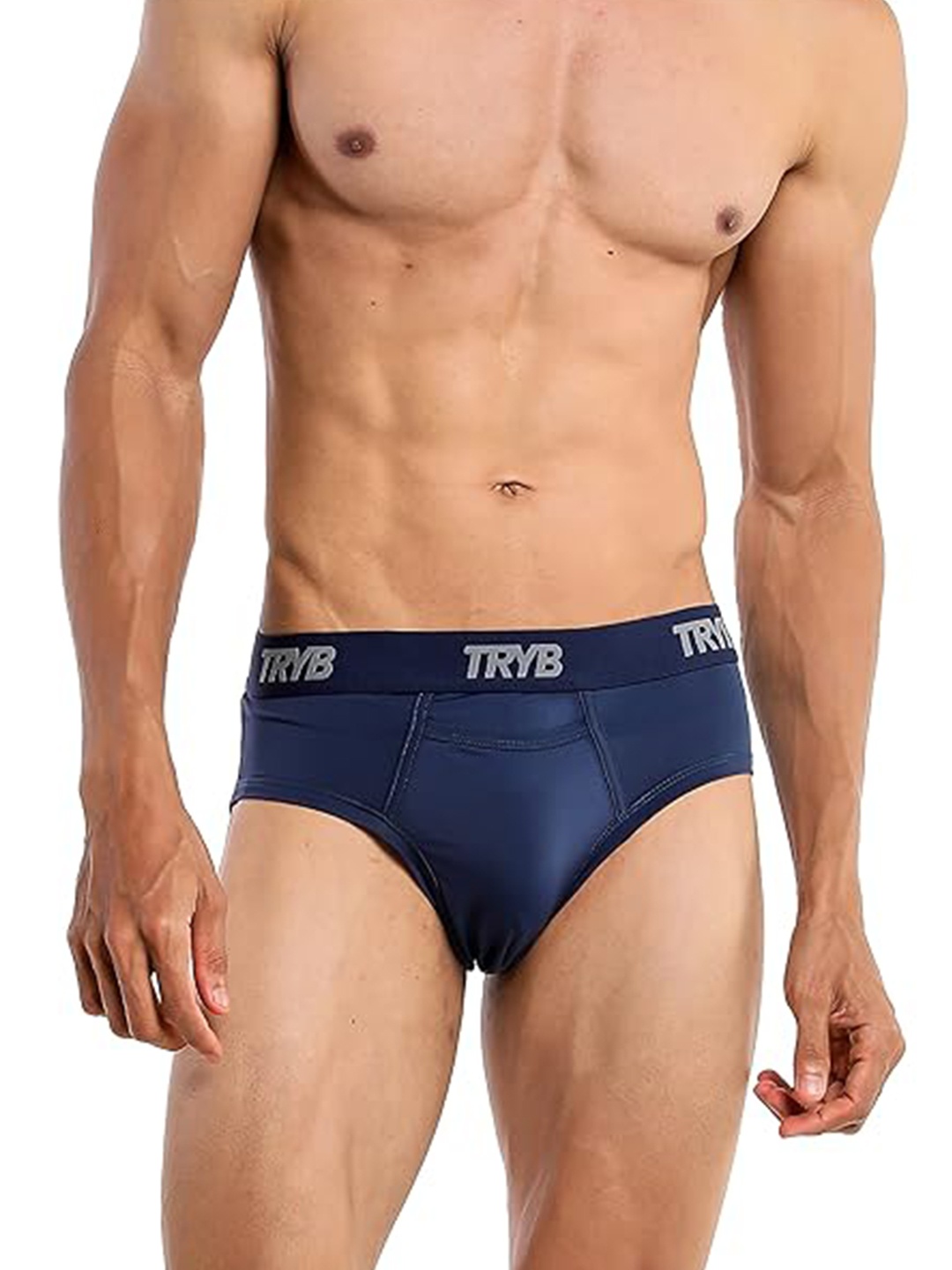 

TRYB Men Basic Briefs TRYB-Brief-Navy-S, Navy blue