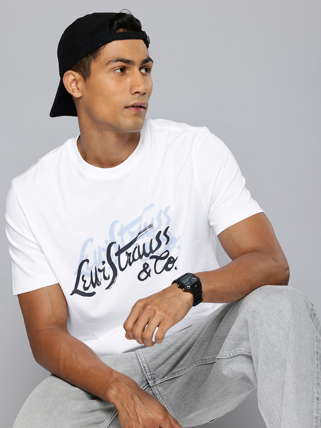 

Levis Brand Logo Printed Pure Cotton T-shirt, White