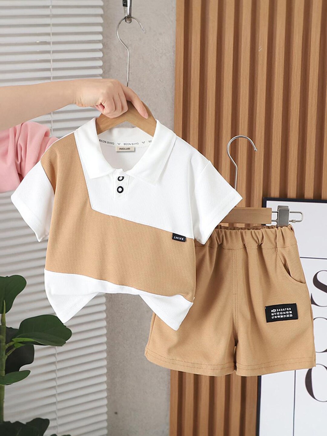 

INCLUD Boys Colourblocked T-shirt With Short, White