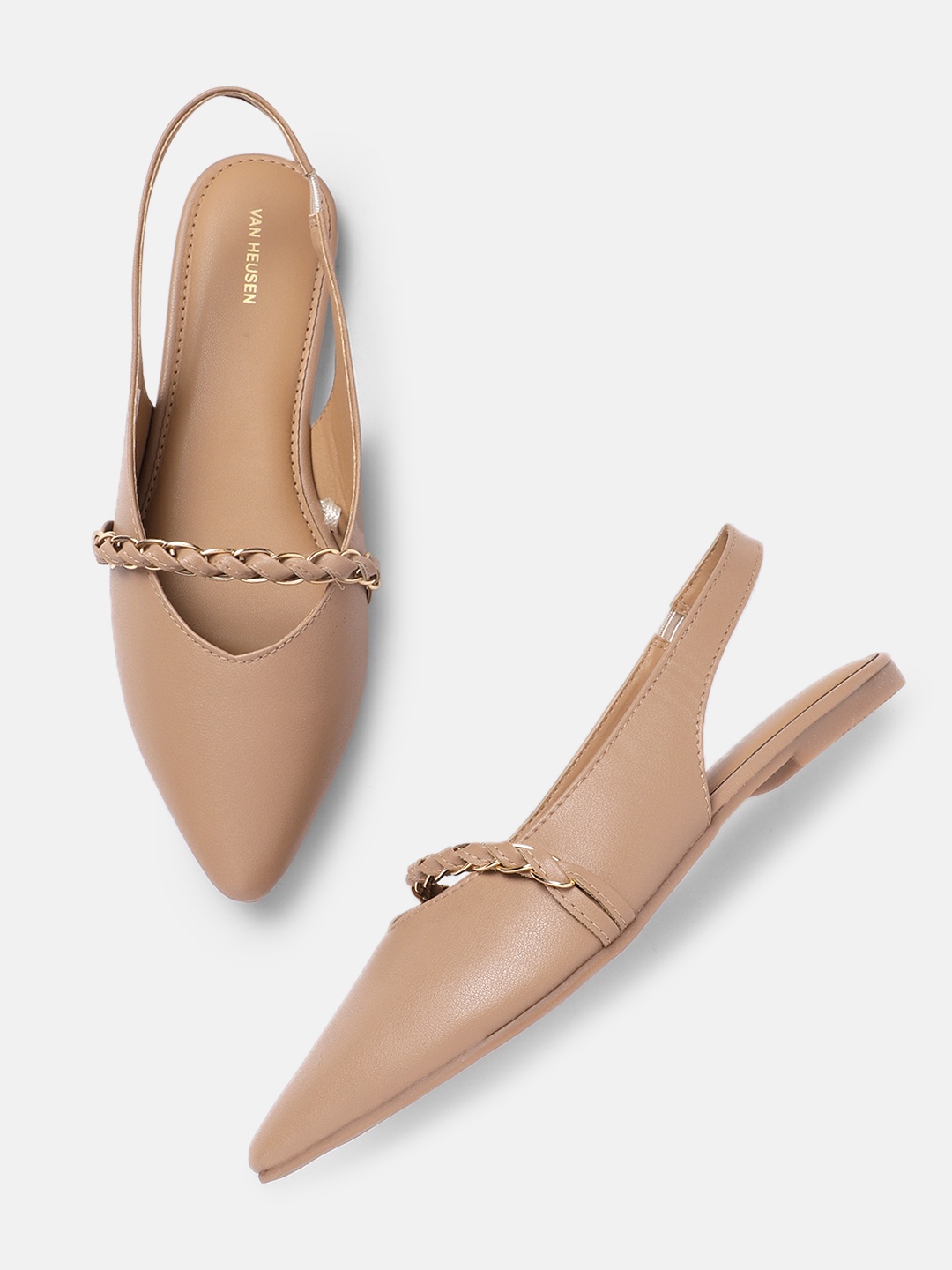 

Van Heusen Women Mules Flats, Beige