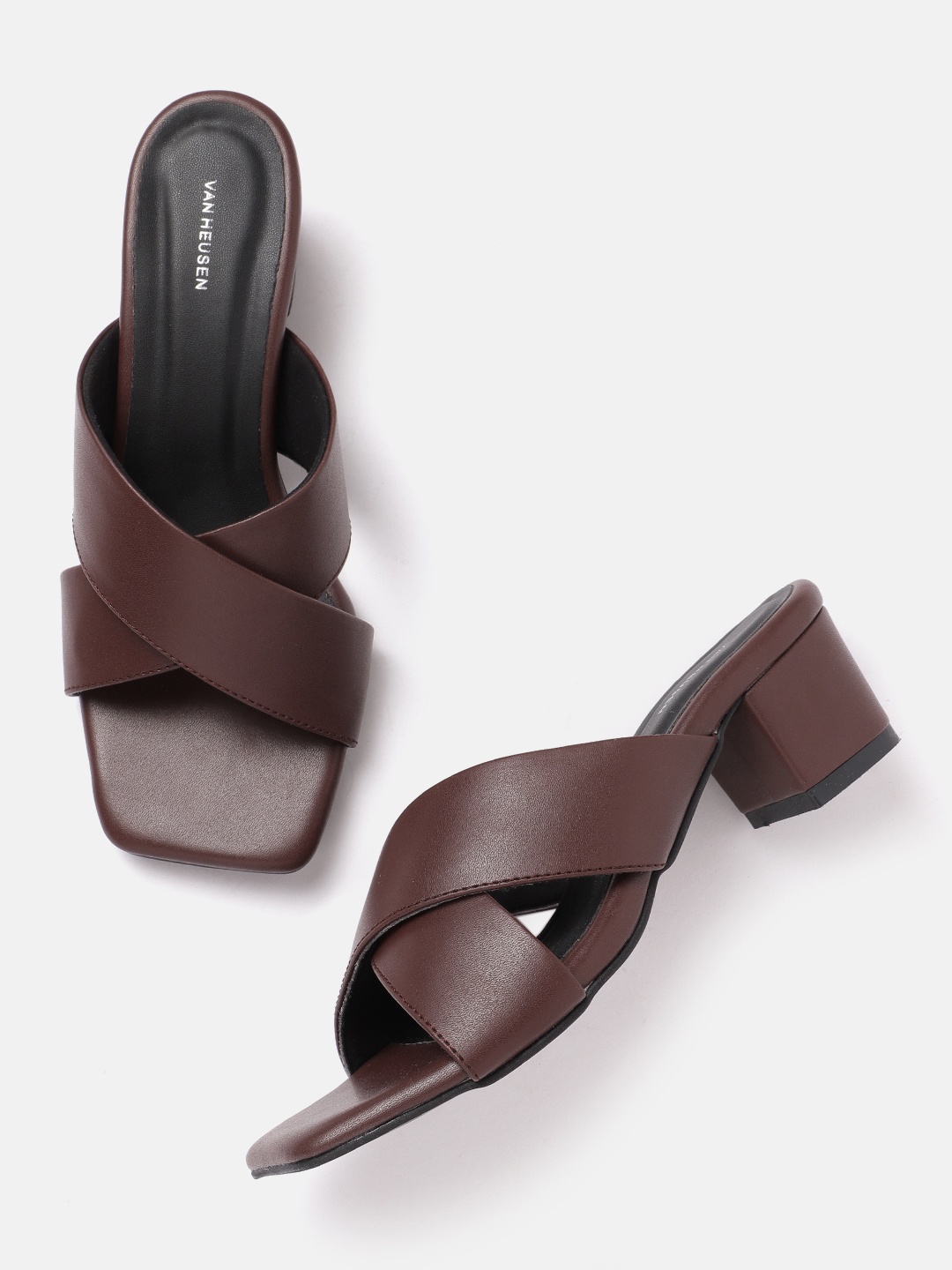 

Van Heusen Open Toe Block Heel, Brown