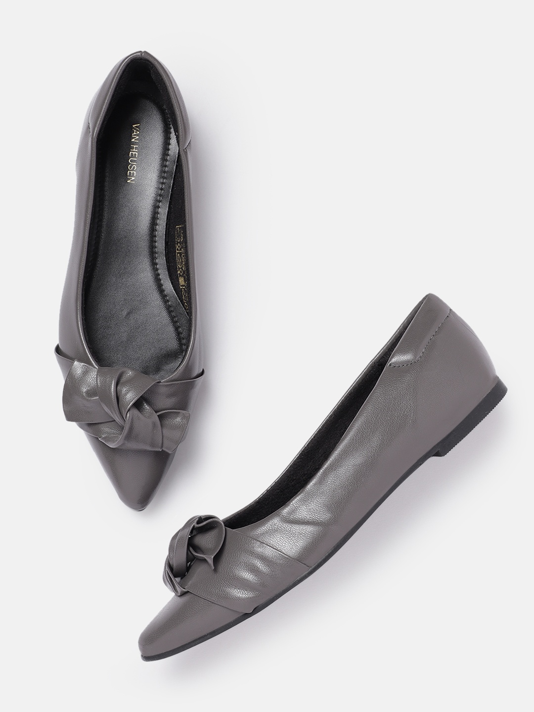 

Van Heusen Women Knot Detail Ballerinas, Grey