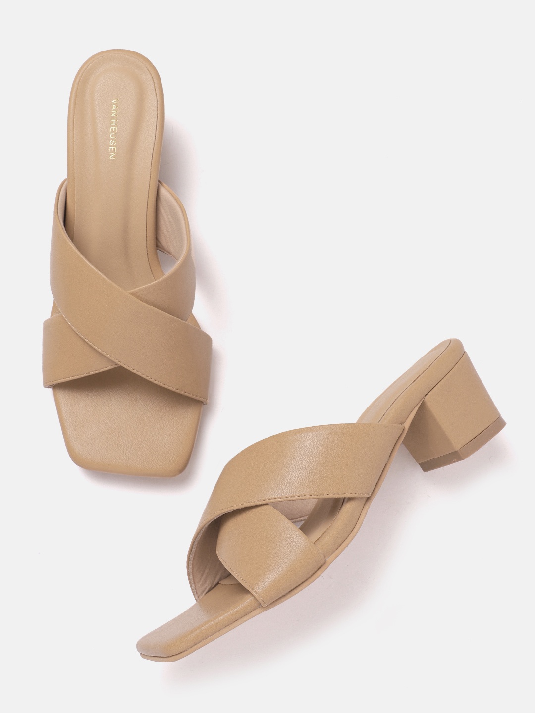 

Van Heusen Open Toe Block Heel, Beige