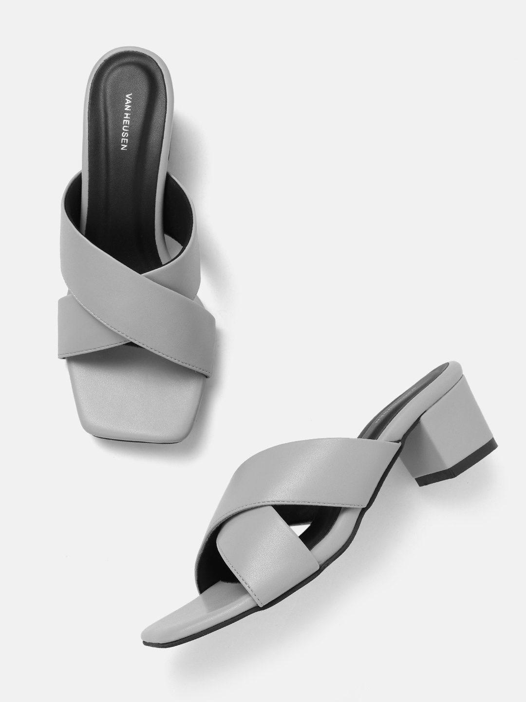 

Van Heusen Open Toe Block Heel, Grey