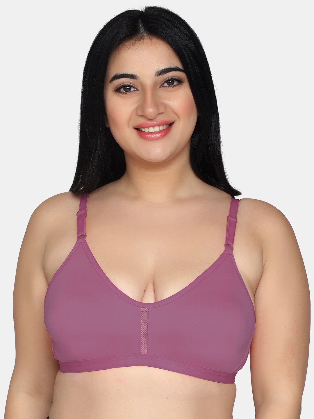 

MAROON Cotton T-shirt Bra Full Coverage Non Padded Non-Wired All Day Comfort, Lavender