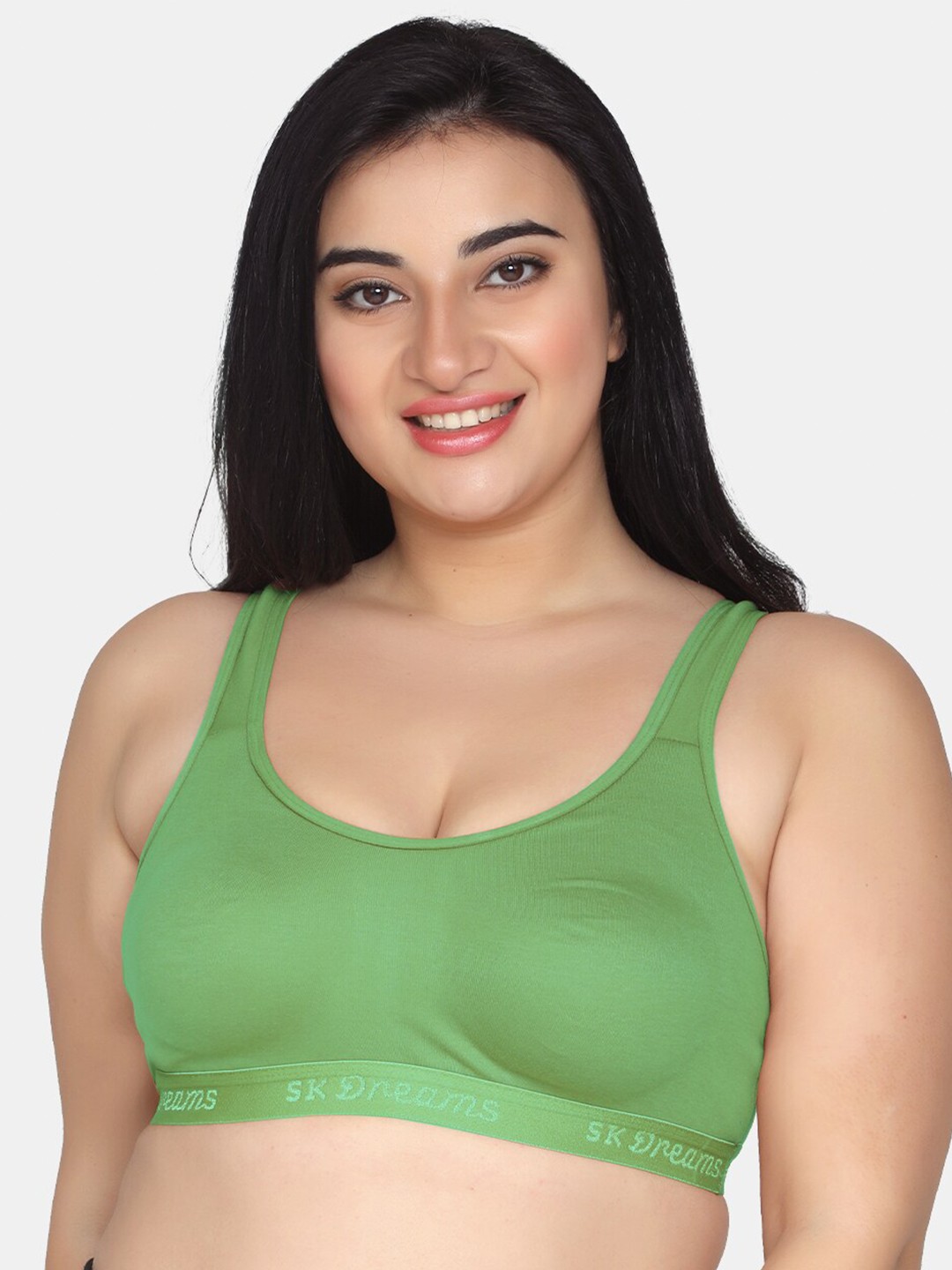 

MAROON Cotton Workout Bra Full Coverage Non Padded Non-Wired All Day Comfort, Sea green