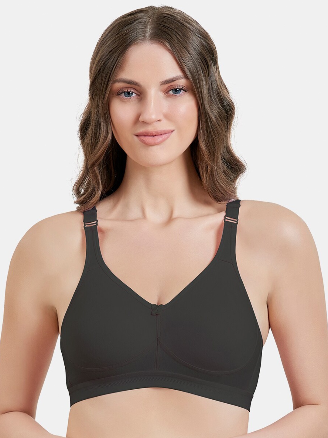 

MAROON Non Padded Full Coverage Seamless Tshirt Bra All Day Comfort, Black